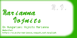 marianna vojnits business card